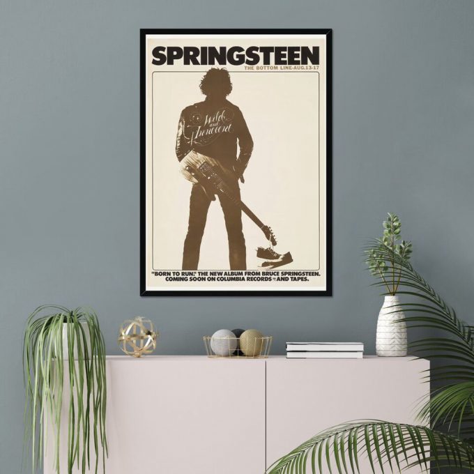 Bruce Springsteen Vintage Tour Poster For Home Decor Gift - 'Born To Run' - Quality Reproduction Print 2