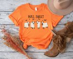 Spooky Season Shirt: Bull Sheet Funny Cow Western Halloween & Boo Ghost Tee