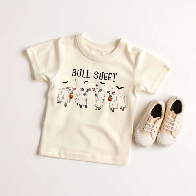 Spooky Season Shirt: Bull Sheet Funny Cow Western Halloween &Amp; Boo Ghost Tee