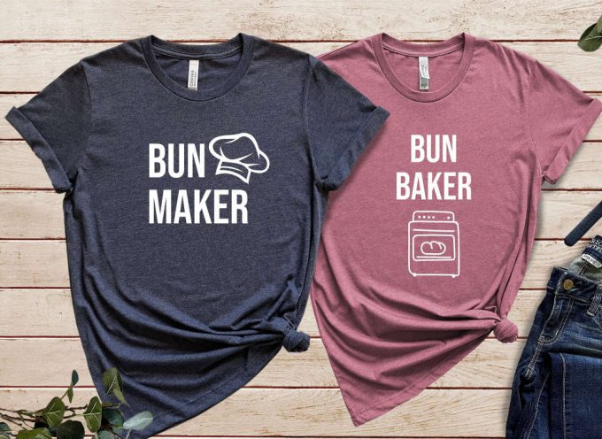 Bun Maker Bun Baker Shirt, Pregnancy Announcement Shirts, Baby Announcement, Pregnancy Shirts, Mom To Be, Matching Shirts, Baby Reveal 2