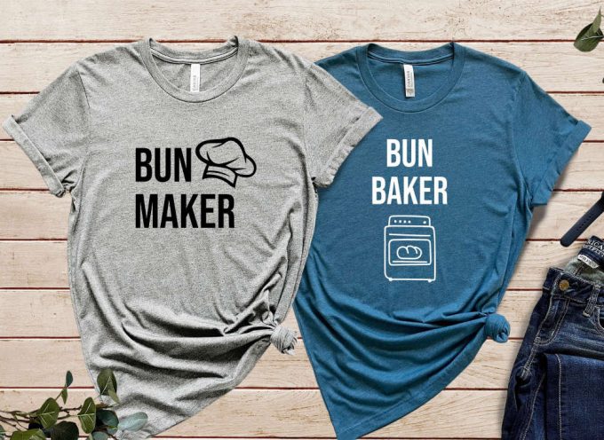 Bun Maker Bun Baker Shirt, Pregnancy Announcement Shirts, Baby Announcement, Pregnancy Shirts, Mom To Be, Matching Shirts, Baby Reveal 4