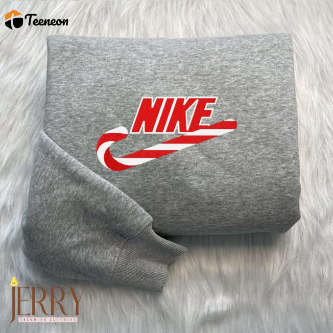 Candy Christmas Nike Embroidered Sweatshirt 1