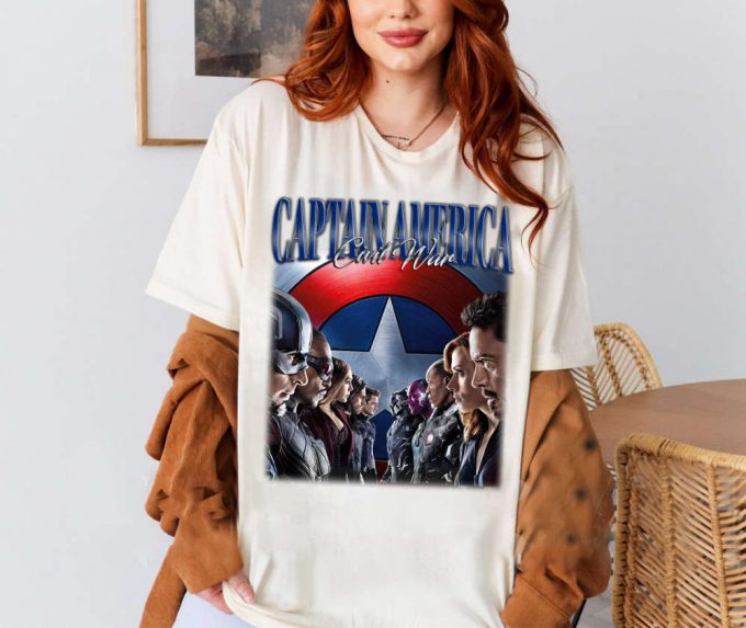Captain America Civil War T-Shirt, Captain America Civil War Shirt, Vintage Shirt, Hip Hop Graphic, Trendy Shirt, Retro Shirt, Unisex Shirt 2