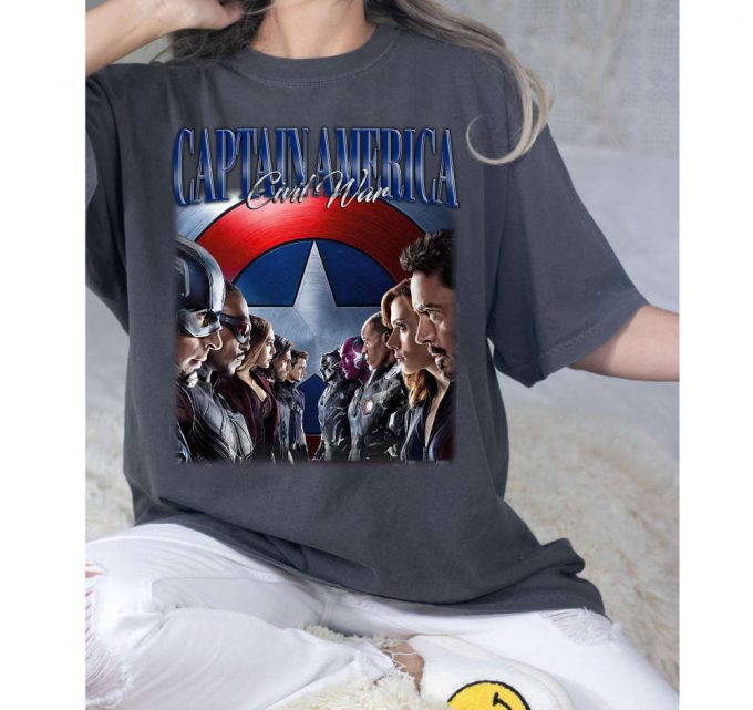 Captain America Civil War T-Shirt, Captain America Civil War Shirt, Vintage Shirt, Hip Hop Graphic, Trendy Shirt, Retro Shirt, Unisex Shirt 3