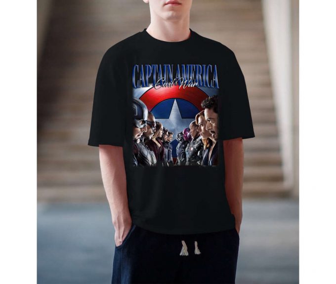 Captain America Civil War T-Shirt, Captain America Civil War Shirt, Vintage Shirt, Hip Hop Graphic, Trendy Shirt, Retro Shirt, Unisex Shirt 4