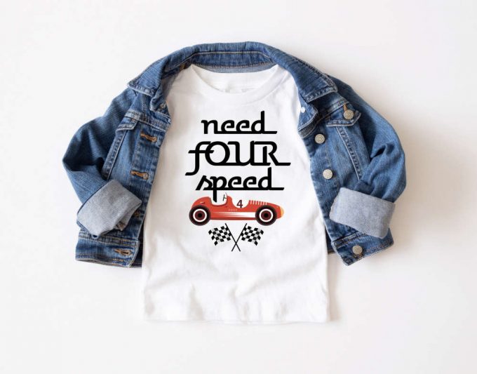 Car Race Birthday Shirt Need For Speed 4Th Birthday Tee Racing Boy Shirt 2