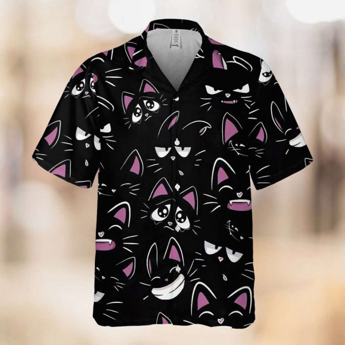Cat Lovers Hawaiian Shirt, Black Cat Hawaiian Shirt, Cat Hawaiian Shirt, Hawaiian Beach Tee, Summer Aloha 2023, Gifts For Cat Owner 2