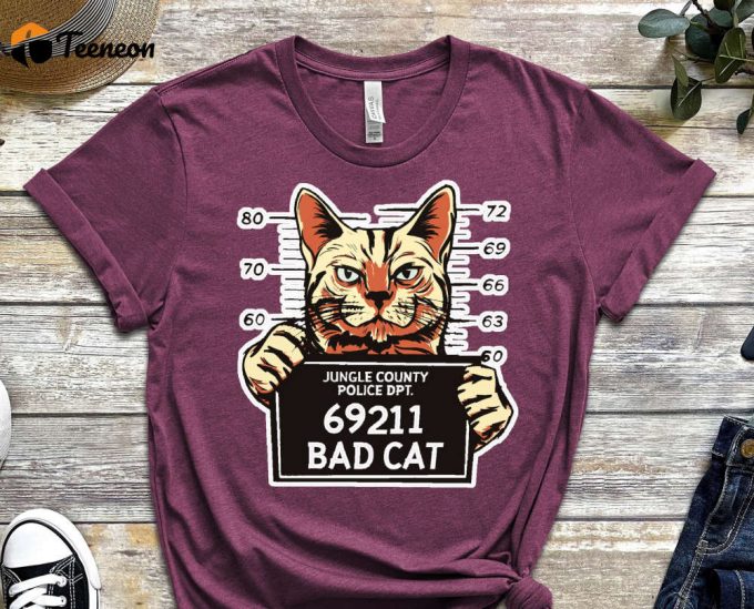 Cat Shirt, Bad Cat Shirt, Guilty Tee, Guilty Paws, Paws Shirt, Dominant Cat Tee, Gift For Cat Lover, Guilty Fur Tee, Orange Cat Shirt 1