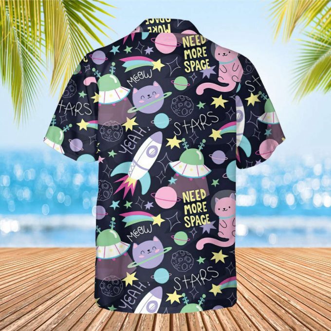 Cat Star Lovers Hawaiian Shirt, Cat Meow Hawaiian Shirt, Cat Hawaiian Shirt, Hawaiian Beach Tee, , Gifts For Cat Owner, Summer Aloha 2023 3