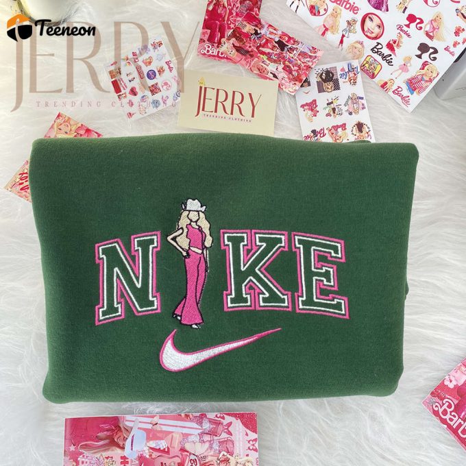 Cheap Barbie Nike Embroidered Sweatshirt, Perfect Couple Gift For Christmas 1