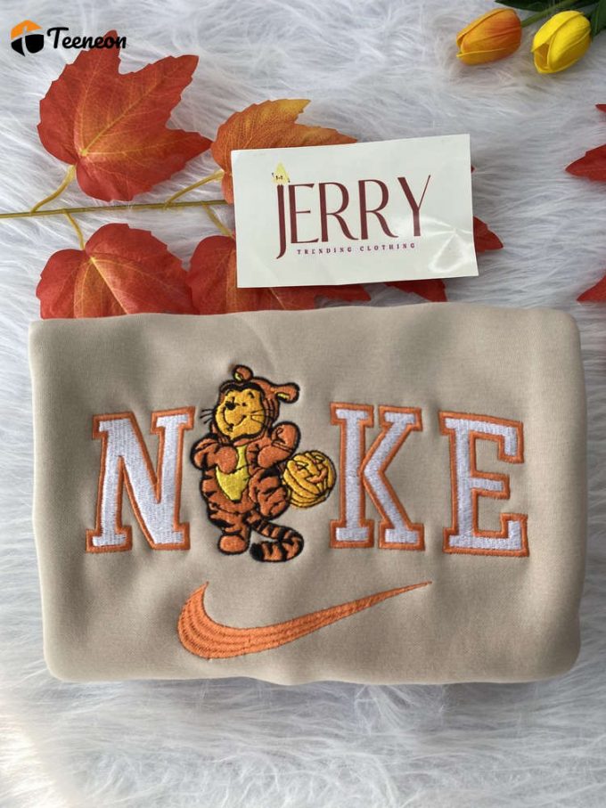 Cheap Winnie The Pooh Disney Disney Nike Embroidered Sweatshirt, Halloween Gift For Couple 1