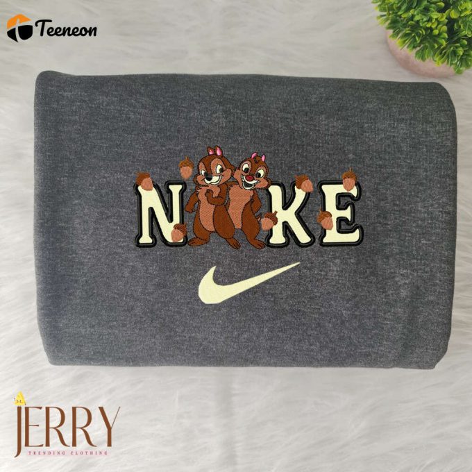 Chip And Dale Disney Nike Embroidered Sweatshirts 1