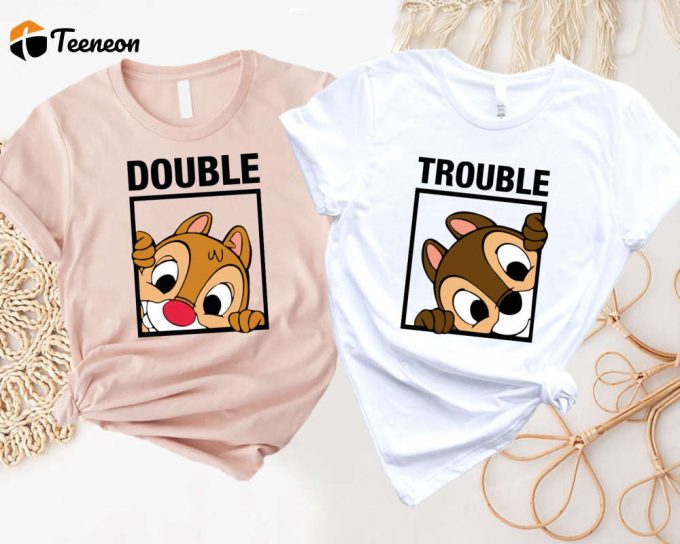 Disney Couple Shirts: Chip And Dale Double Trouble - Perfect For Valentines Honeymoon 1