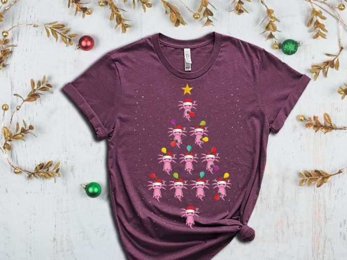 Christmas Axolotl T-Shirt, Christmas Tree Graphic Tees, Axolotl Shirt, Christmas Vibes, Funny Christmas Shirt, Christmas Gift, Xmas Spirit 5