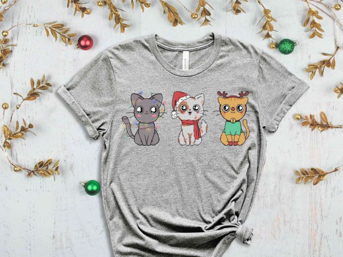 Christmas Cats T-Shirt, Christmas Squad, Christmas Crew, Cute Christmas Cat Tshirt, Funny Christmas Shirt, Christmas Gift For Cat Lover 3