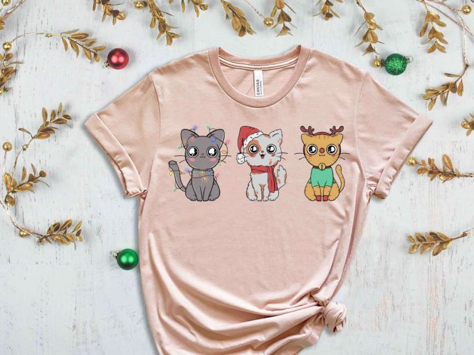Christmas Cats T-Shirt, Christmas Squad, Christmas Crew, Cute Christmas Cat Tshirt, Funny Christmas Shirt, Christmas Gift For Cat Lover 4