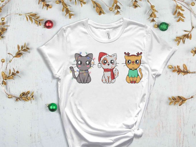 Christmas Cats T-Shirt, Christmas Squad, Christmas Crew, Cute Christmas Cat Tshirt, Funny Christmas Shirt, Christmas Gift For Cat Lover 5