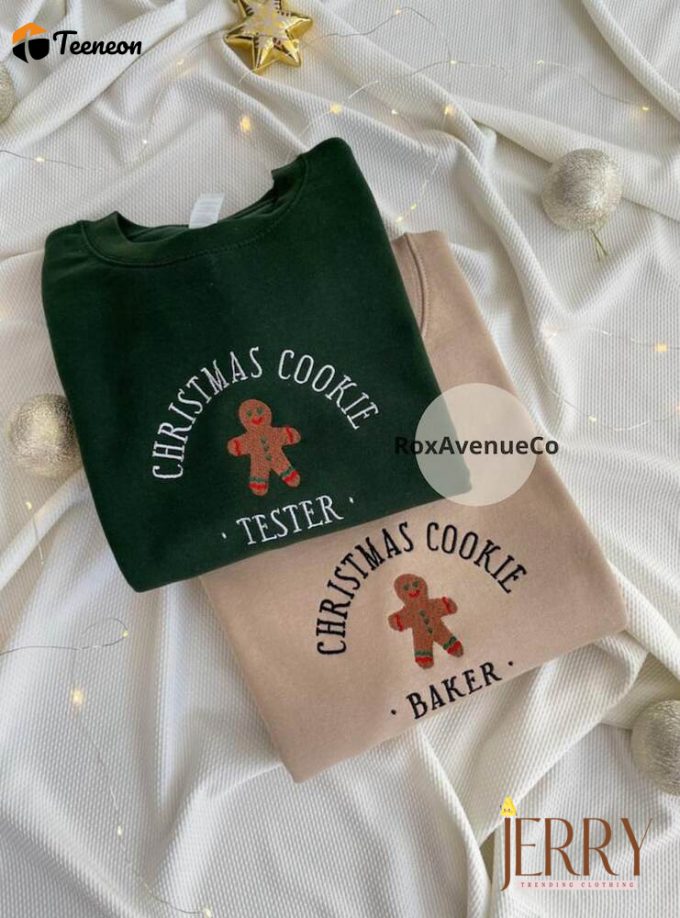 Christmas Cookie Baker Gingerbread Sweatshirt Christmas Matching Embroidered Sweatshirt Christmas Funny Sweatshirt Christmas Gift 1