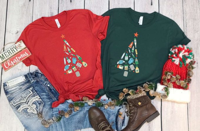 Christmas Doctor T-Shirt, Santa Shirt, Xmas Doctor Shirt, Christmas Nurse, Medical Worker Christmas , Xmas Tree, Christmas Gift For Doctor 2