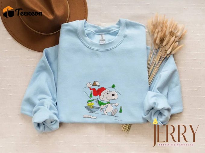 Christmas Embroidery Sweatshirt, Dog Christmas Embroidery Crewneck Sweatshirt, Embroidered Sweatshirt, Gifts 2024K Style Embroidered 1