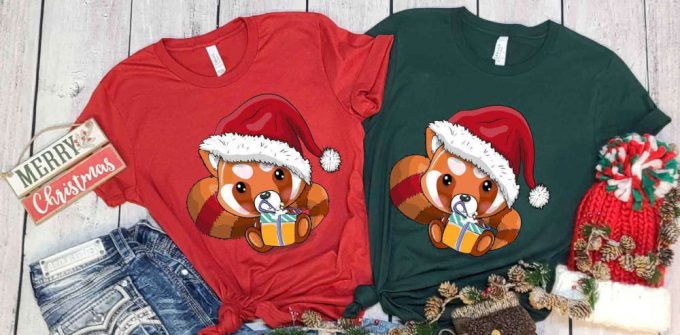 Christmas Fox T-Shirt, Fox Santa Shirt, Merry Christmas Shirt, Fox Lover Tshirt, Fox Shirt, Xmas Gift, Christmas Animal Shirt, Xmas Squad 6