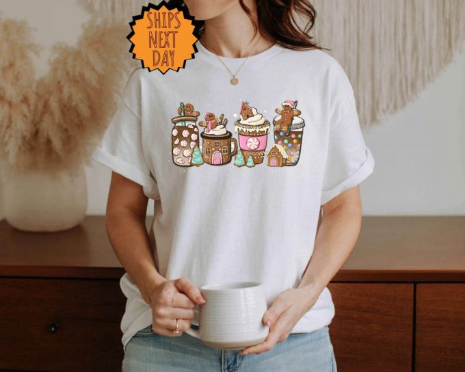 Festive Gingerbread Coffee Shirt: Christmas &Amp; Xmas Gift Tee For Coffee Lovers 2