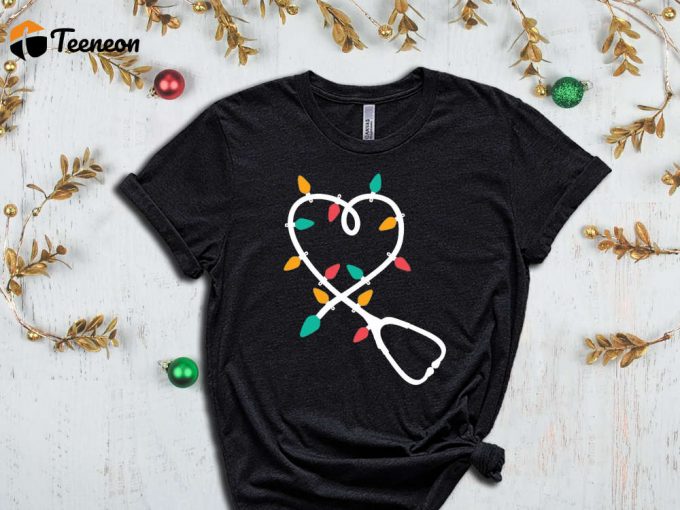 Christmas Nurse Stethoscope T-Shirt, Christmas Lights, Xmas Doctor Shirt, Xmas Gift For Doctor, Christmas Nurse Shirt, Christmas Doctor Tees 1