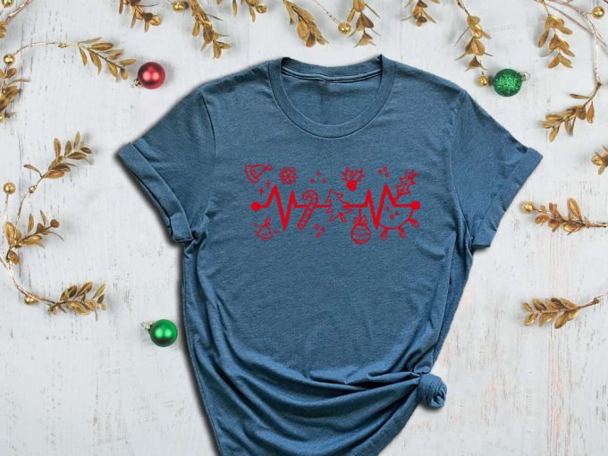 Christmas Ornament Shirt, Candy Cane Shirt, Xmas Bell Shirt, Heart Beat Shirt, Christmas Tree Shirt, Christmas Lights, Snow Flake Shirt 4