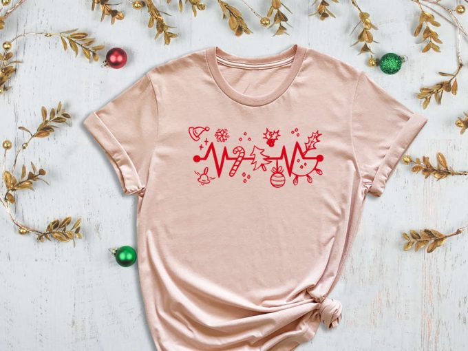 Christmas Ornament Shirt, Candy Cane Shirt, Xmas Bell Shirt, Heart Beat Shirt, Christmas Tree Shirt, Christmas Lights, Snow Flake Shirt 6