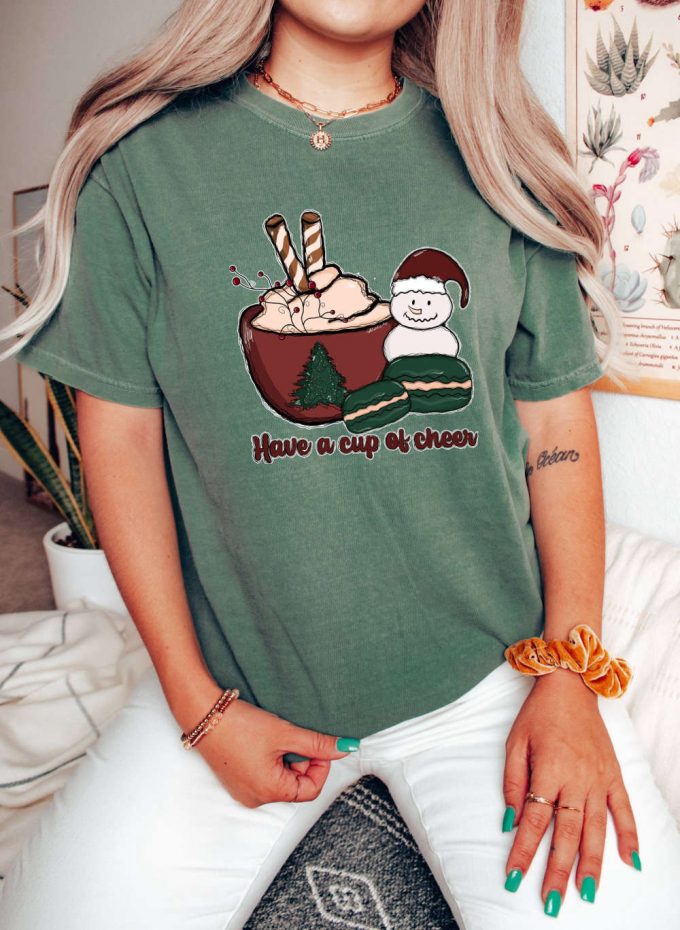 Spread Holiday Cheer With Christmas 2024 Shirt Comfort Colors Believe Xmas &Amp; Positive Vibe Holiday Shirt For Christmas Dinner 3