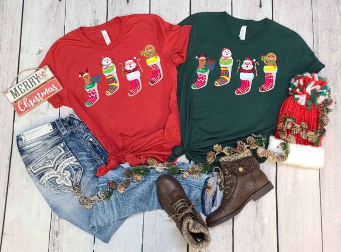 Christmas Stockings T-Shirt, Christmas Gift, Christmas Socks T-Shirt, Xmas Apparel, Funny Christmas Shirt, Xmas Apparel, Christmas Squad 2