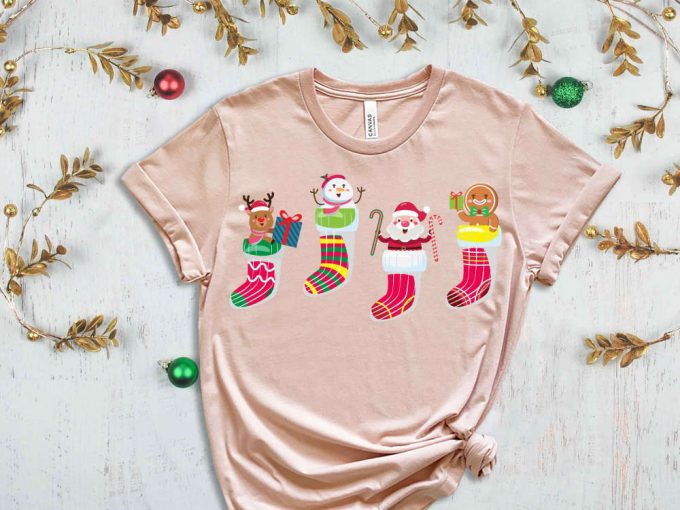 Christmas Stockings T-Shirt, Christmas Gift, Christmas Socks T-Shirt, Xmas Apparel, Funny Christmas Shirt, Xmas Apparel, Christmas Squad 3