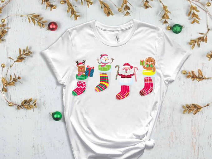 Christmas Stockings T-Shirt, Christmas Gift, Christmas Socks T-Shirt, Xmas Apparel, Funny Christmas Shirt, Xmas Apparel, Christmas Squad 6