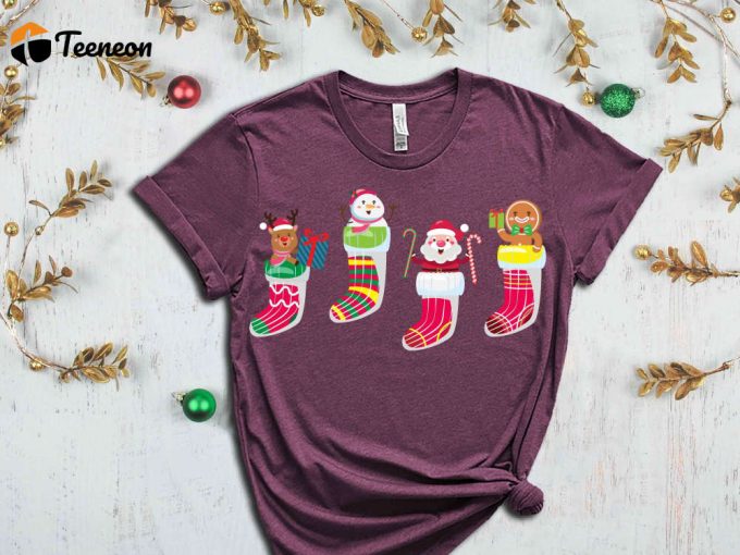 Christmas Stockings T-Shirt, Christmas Gift, Christmas Socks T-Shirt, Xmas Apparel, Funny Christmas Shirt, Xmas Apparel, Christmas Squad 1