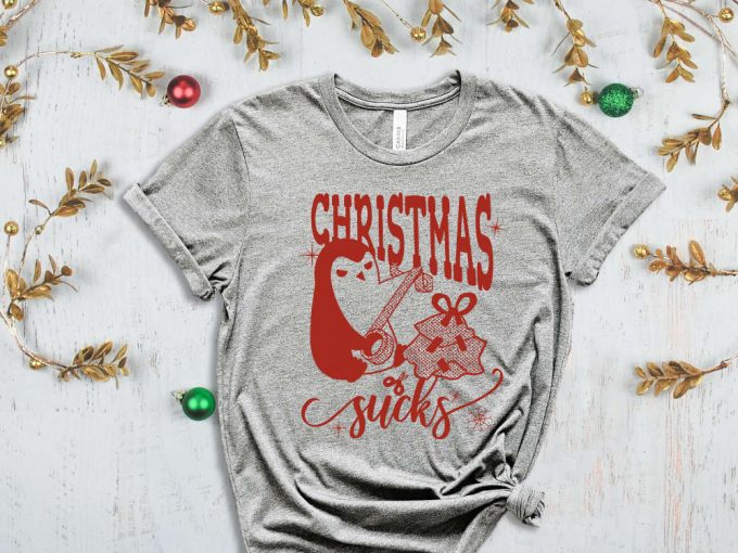 Christmas Sucks Shirt, Penguin Shirt, Angry Penguin, Christmas Penguin, Funny Christmas Shirt, Funny Penguin Shirt, Christmas T-Shirt 6