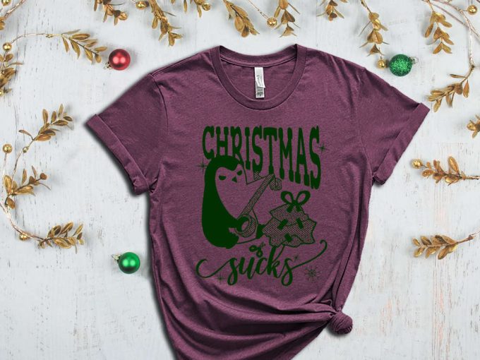 Christmas Sucks Shirt, Penguin Shirt, Angry Penguin, Christmas Penguin, Funny Christmas Shirt, Funny Penguin Shirt, Christmas T-Shirt 4