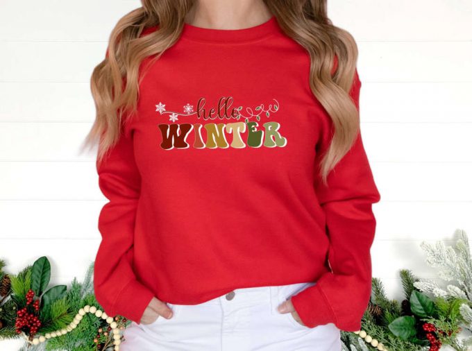 Spread Holiday Cheer With Christmas Sweatshirt Hello Winter Christmas Trip Positive Vibe Shirt Christmas 2024 New Year Christmas Squad Happy Xmas 2