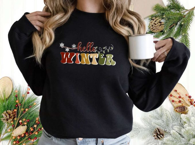 Spread Holiday Cheer With Christmas Sweatshirt Hello Winter Christmas Trip Positive Vibe Shirt Christmas 2024 New Year Christmas Squad Happy Xmas 3