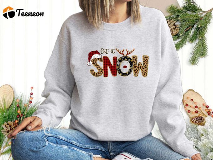 Spread Festive Cheer With Christmas Sweatshirt 2023: Holiday Snow &Amp;Amp; Santa Shirt – Perfect Gift For Her Embrace Positive Vibes! 1