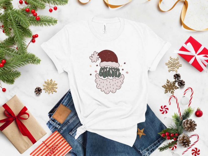 Spread The Festive Cheer With Christmas T-Shirt Believe &Amp; Positive Vibe Shirt Perfect Gift For Her Xmas &Amp; Santa Shirt Christmas Trip Attire Celebrate New Year 2023 2