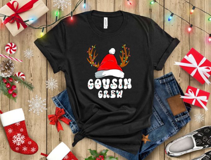 Spread Festive Cheer With Christmas T-Shirt 2024! Celebrate New Year &Amp; Christmas Trip With Cool Cousin Grew Shirt! Positive Vibe Xmas Shirt! 2