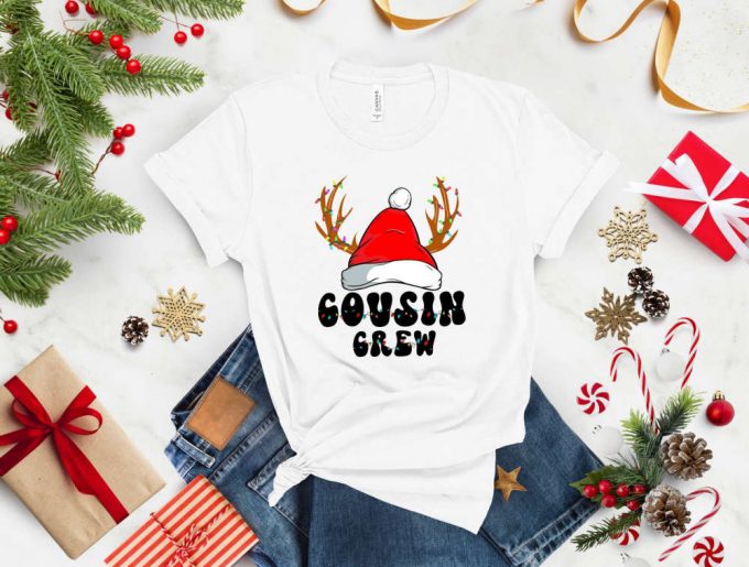 Spread Festive Cheer With Christmas T-Shirt 2024! Celebrate New Year &Amp; Christmas Trip With Cool Cousin Grew Shirt! Positive Vibe Xmas Shirt! 3