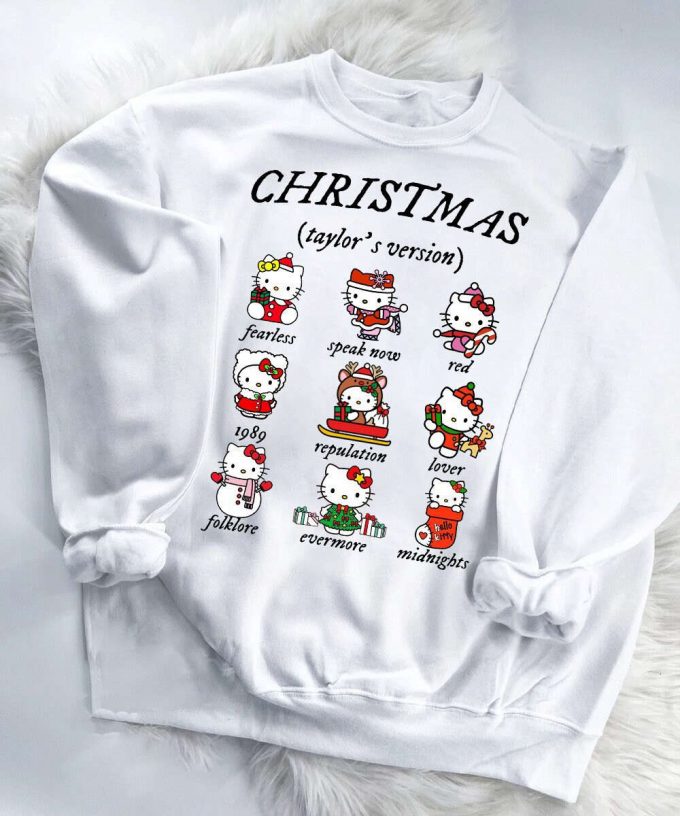 Christmas Taylor S Version Hello Kitty Sweatshirt Taylor Eras Merry Swiftmas T-Shirt 2
