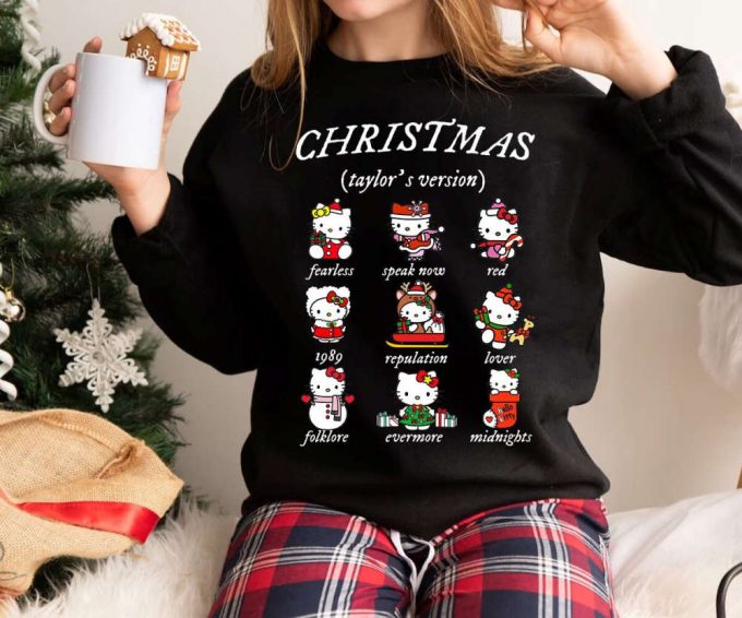 Christmas Taylor S Version Hello Kitty Sweatshirt Taylor Eras Merry Swiftmas T-Shirt 5