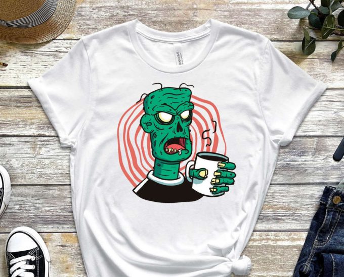 Coffee Addict Shirt, Zombie Shirt, Meme Shirt, Funny Shirt, Geek Shirt, Gamer Shirt, Halloween Shirt, Graphics Shirt, Gift For Friend 5