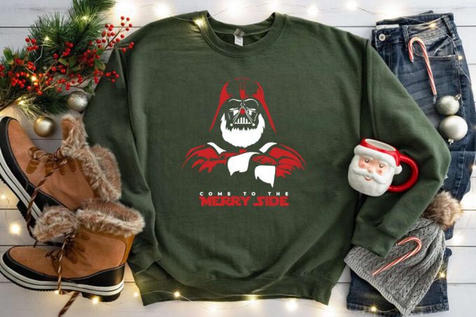 Mandalorian Xmas Shirt: Come To The Merry Side With Santalorian Disney &Amp; Star Wars Christmas Tee 2