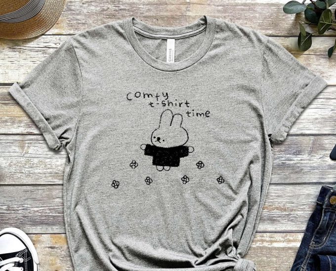 Comfy T-Shirt Time, Rabbit Shirt, Cute Rabbit Tee, Comfort Shirt, Relaxing Shirt, Comfy Shirt, Cute Bunny Shirt, Peaceful Shirt 3