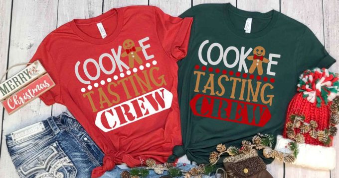 Cookie Tasting Crew T-Shirt, Christmas Cookie Shirt, Cookie Season, Sarcastic Christmas Shirt, Ginger Bread Man Graphic Tees, Cookie Crew 2