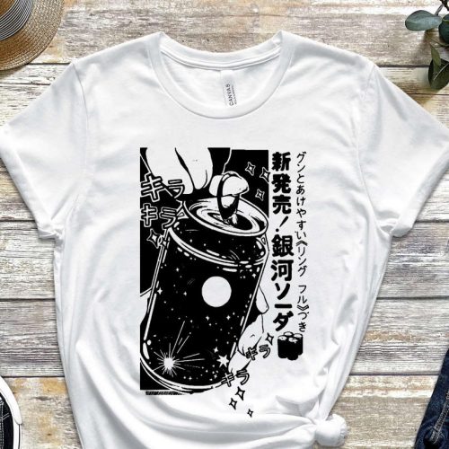 Cool Anime Shirt, Manga Shirt, Japanese Letters Shirt, Soda Shirt, Can Shirt, Advertisement Shirt, Energy Drink Shirt, Unisex Shirt