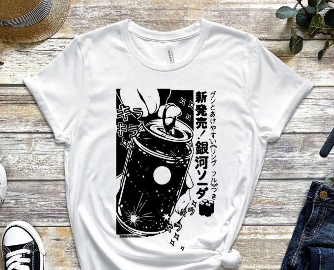 Cool Anime Shirt, Manga Shirt, Japanese Letters Shirt, Soda Shirt, Can Shirt, Advertisement Shirt, Energy Drink Shirt, Unisex Shirt 2